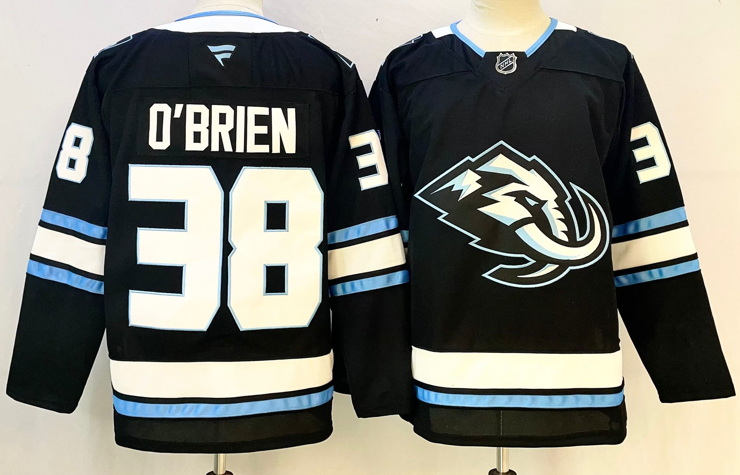 Men Mammoth Team #38 OBrien Black 2026 Adidias NHL Jersey style 001->more nhl jerseys->NHL Jersey